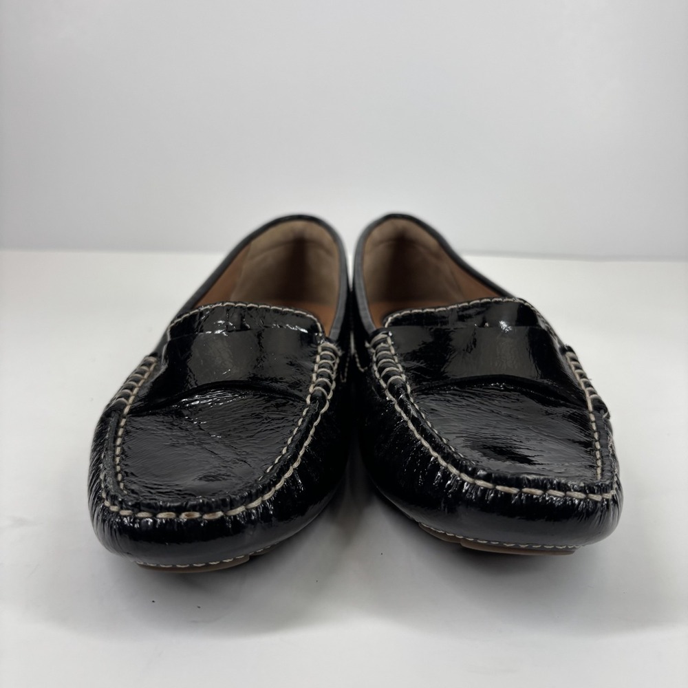 Clarks Dunbar Granby Women's US 8M Black Patent Leather Slip-On Loafers 66618 - Picture 3 of 16